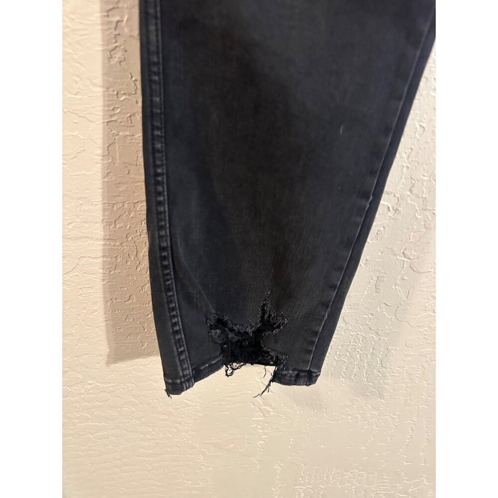 Y Good American Black Good Straight Raw Edge Cotton Casual Jeans - Picture 3 of 12